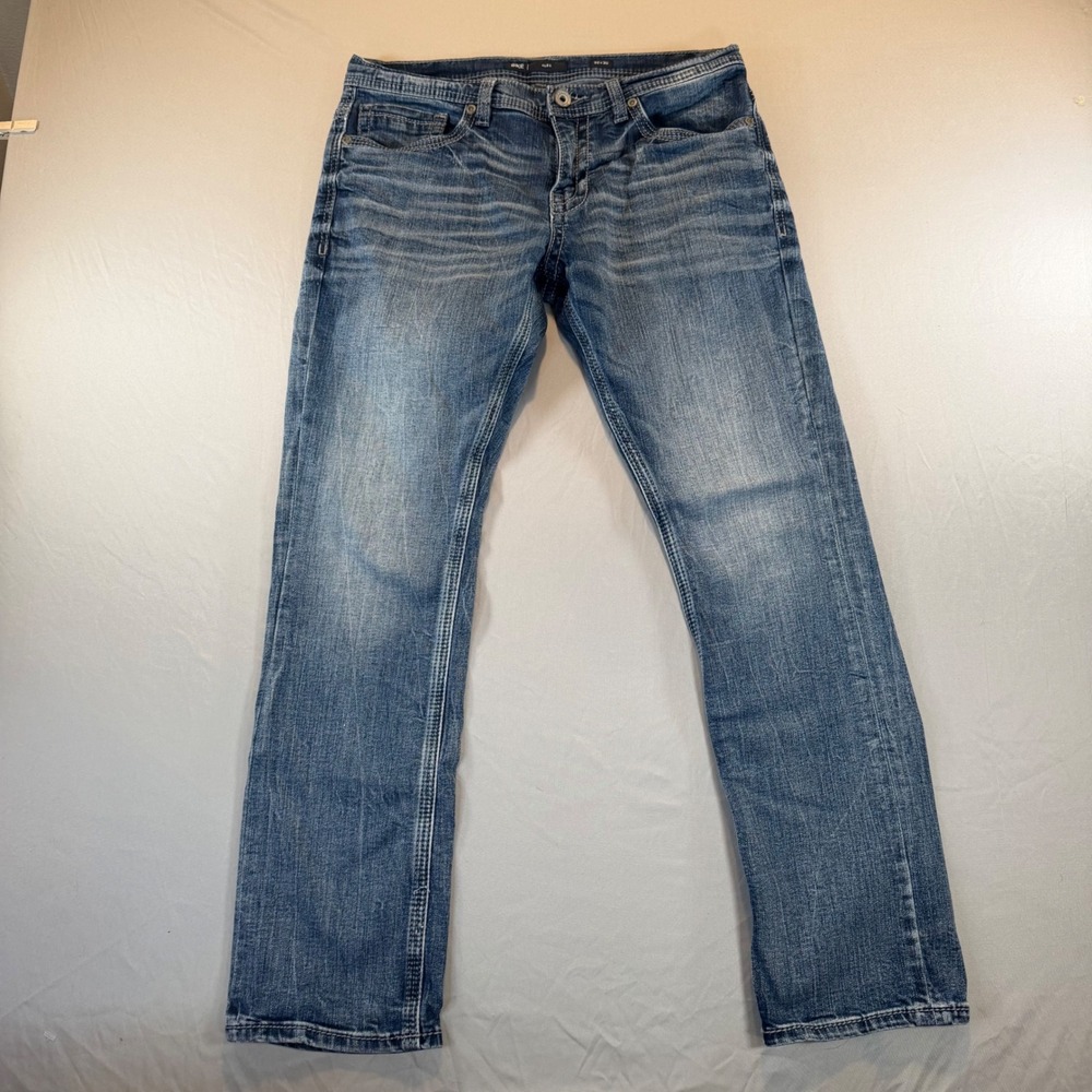 BKE Alec Slim Fit Straight Leg Stretch Denim Jeans Mens 32x30 Grunge Rock Street